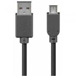 1,8m Goobay USB 2.0 Kabel, schwarz [Stecker Typ A -> Stecker Typ Micro-B]