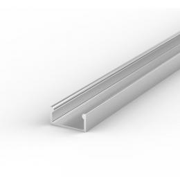 1-m-Aluminiumprofil P4-1 für LED-Streifen bis 12 mm Breite, mit matter Abdeckung, inkl. Endkappen