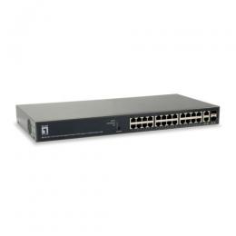 26-Port Web Managed GE PoE+ Switch, 2x SFP/RJ45 Combo, (185W)