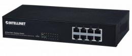 8-Port Fast Ethernet PoE+ Switch INTELLINET 8 x PoE-Ports, IEEE 802.3at/af Power-over-Ethernet (PoE+/PoE), Endspan, Desktop