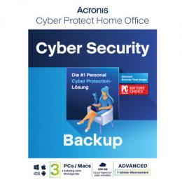 Acronis Cyber Protect Home Office Advanced [3 Geräte - 1 Jahr] + 500 GB Acronis Cloud Storage [3 Geräte - 1 Jahr]