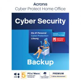 Acronis Cyber Protect Home Office Premium [5 Geräte - 1 Jahr] + 1 TB Acronis Cloud Storage [5 Geräte - 1 Jahr] [Download]