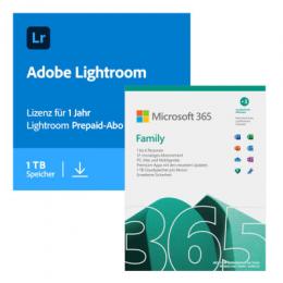 Adobe Lightroom | 1 Jahr | 1TB | PC/Mac | inkl. Microsoft 365 Family [6 User - 12+3 Monate]