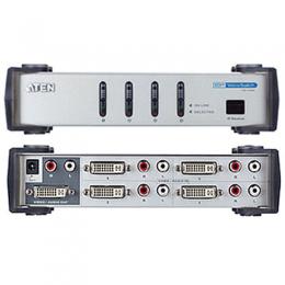 ATEN VS-461 Video-Switch, 4-fach DVI-Umschalter, DVI-I, Audio