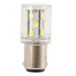 Barthelme LED 360° Rundumleuchte mit 15 LEDs, Ba15d, 240VAC, 20x45mm, gelb, typ. 12lm