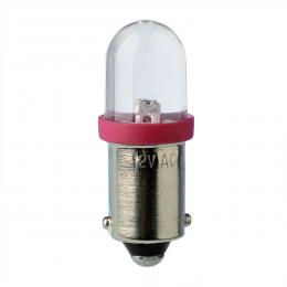 Barthelme LED-Lampe BA9s mit Brückengleichrichter, superhell, 10 x 28 mm, 24 V, gelb