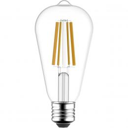 Blulaxa Hocheffiziente 3,8-W-Filament-LED-Lampe ST64, E27, 810 lm, warmweiß, 3000 K, 213 lm/W, EEK A