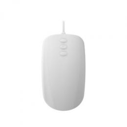 Cherry Active Key AK-PMH3 Medical Mouse, Weiß Kabelgebundene Hygienemaus mit 3-Button Scroll für glänzende Oberflächen