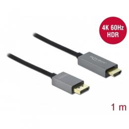 Delock Aktives DisplayPort 1.4 zu HDMI Kabel 4K, 60Hz (HDR), 1m