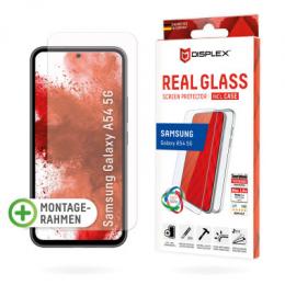 DISPLEX Panzerglas (10H) + Schutzhülle für Samsung Galaxy A54 5G Eco-Montagerahmen, + Case, Tempered Glas, kratzer-resistente Schutzfolie