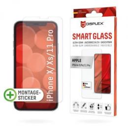 DISPLEX Smart Glass (9H) für Apple iPhone X/XS/11 Pro Montagesticker, unzerbrechlich, ultra-dünn, unsichtbar