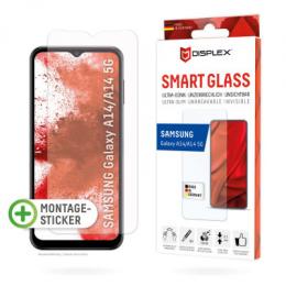 DISPLEX Smart Glass (9H) für Samsung Galaxy A14 5G Montagesticker, unzerbrechlich, ultra-dünn, unsichtbar