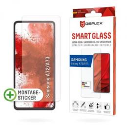 DISPLEX Smart Glass (9H) für Samsung Galaxy A72/A73 Montagesticker, unzerbrechlich, ultra-dünn, unsichtbar