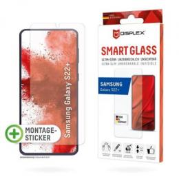 DISPLEX Smart Glass (9H) für Samsung Galaxy S22+ Montagesticker, unzerbrechlich, ultra-dünn, unsichtbar
