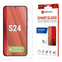 DISPLEX Smart Glass (9H) für Samsung Galaxy S24 Montagesticker, unzerbrechlich, ultra-dünn, unsichtbar