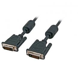 DVI-D Dual Link Kabel, 2x DVI-D 24+1, St.-St., AWG 24, 10,0m, schwarz