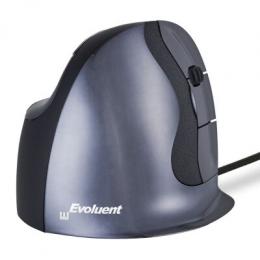Evoluent Vertical D Small Maus [Ergonomisch Vertikal, Kabelgebunden, USB-A, Laser, 3.200 DPI, USB-A, Rechte Hand]