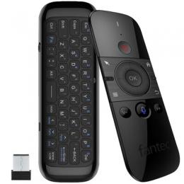 FANTEC AIR-300, kabellose Air Mouse Fernbedienung mit integrierter Tastatur, schwarz