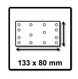Festool STF 80x133 RU2/50 Schleifstreifen Rubin 2 P150 80 x 133 mm 100 Stk. ( 2x 499051 ) für Rutscher RTS 400, RTSC 400, RS 400, RS 4, LS 130