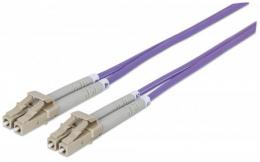 Glasfaser LWL-Anschlusskabel, Duplex, Multimode INTELLINET LC/LC, 50/125 , OM4, 10 m, violett