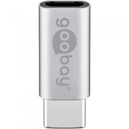 Goobay Adapter USB-C auf USB 2.0 Micro-B, silber box [USB-C™-Stecker > USB 2.0-Micro-Buchse (Typ B)]