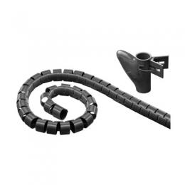 Goobay Kabelkanal - robuster Spiralschlauch gegen den Kabelsalat, 2,5m, Schwarz
