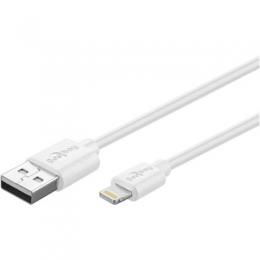 Goobay Lightning auf USB 0,5m Weiß [Apple MFI zertifiziert / Sync- Kabel / Ladekabel / Datenkabel]