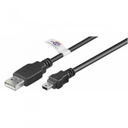 Goobay USB 2.0 Hi-Speed Kabel USB A auf Mini USB 1,8m [USB 2.0-Stecker (Typ A) > USB 2.0-Mini-Stecker (Typ B, 5-Pin)]