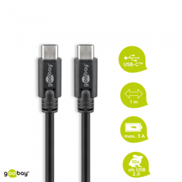 Goobay USB 3.1-Stecker (Typ C) > USB 3.1-Stecker (Typ C) [1m schwarz]