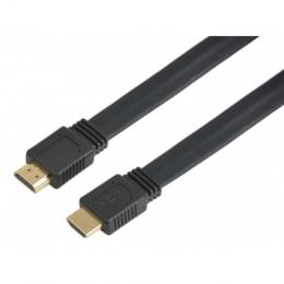 HDMI 2.0 Flachkabel, mit Ethernet, schwarz, 1m