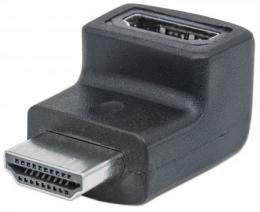 HDMI-Adapter, gewinkelt MANHATTAN HDMI A-Buchse auf A-Stecker, 90 nach oben gewinkelt