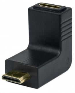 HDMI-Adapter, gewinkelt MANHATTAN HDMI Mini-C-Buchse auf Mini-C-Stecker, 90 nach unten gewinkelt