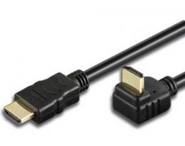 HDMI Kabel High Speed with Ethernet gewinkelt Schwarz 5m