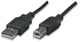 Ein Angebot für Hi-Speed USB-B Anschlusskabel MANHATTAN USB 2.0, Typ A-Stecker - Typ B-Stecker, 480 Mbit/s, 0,5 m, schwarz MANHATTAN aus dem Bereich Anschlusskabel > USB > USB 2.0 - jetzt kaufen.