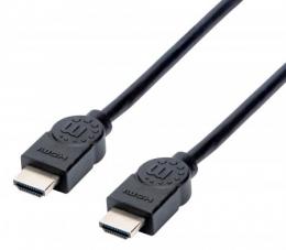 High Speed HDMI-Kabel MANHATTAN 4K@30Hz, ARC, 3D, HDMI-Stecker auf HDMI-Stecker, geschirmt, schwarz, 1,5 m