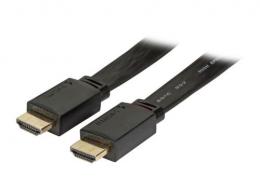 HighSpeed HDMI? Anschlusskabel mit Eth. Flachk. A-A, St.-St., 1,0m, schwarz