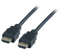 HighSpeed HDMI Kabel with Ethernet 4K30Hz, A-A St-St, 0,5m, schwarz