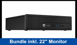 Home Office Bundle HP EliteDesk 800 G1 USDT Intel Quad Core i5 256GB SSD 8GB Windows 10 Pro