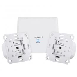 Homematic IP Set mit Smart Home Zentrale CCU3 und 2x Rollladenaktor für Markenschalter