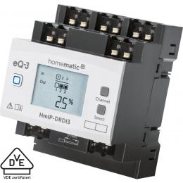 Homematic IP Smart Home Funk-Dimmaktor für Hutschienenmontage, HmIP-DRDI3, 3-fach