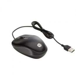 HP USB-Reisemaus Travel - optische Maus (kabelgebunden, 1000dpi, 2 Tasten, Linkshänder geeignet)