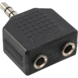 InLine Audio Adapter, 3,5mm Klinke Stecker an 2x 3,5mm Klinke Buchse, Stereo