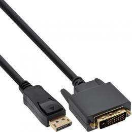 InLine DisplayPort zu DVI Konverter Kabel, schwarz, 7,5m