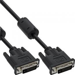 InLine DVI-D Kabel, digital 24+1 Stecker / Stecker, Dual Link, 2 Ferrite, 10m