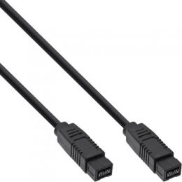InLine FireWire Kabel, IEEE1394 9pol Stecker / Stecker, schwarz, 3m
