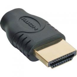 InLine HDMI Adapter, HDMI A Stecker auf Micro HDMI D Buchse, vergoldete Kontakte