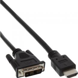 InLine HDMI-DVI Adapterkabel, HDMI Stecker auf DVI 18+1 Stecker, 2m
