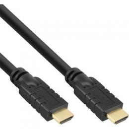 InLine HDMI Kabel, HDMI-High Speed mit Ethernet, Stecker / Stecker, schwarz / gold, 7,5m