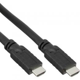 InLine HDMI Kabel, HDMI-High Speed, Stecker / Stecker, schwarz, 15m