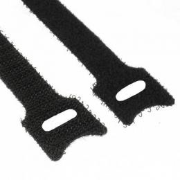 InLine Kabelbinder 12x200mm, Klett-Verschluss, 10er, schwarz